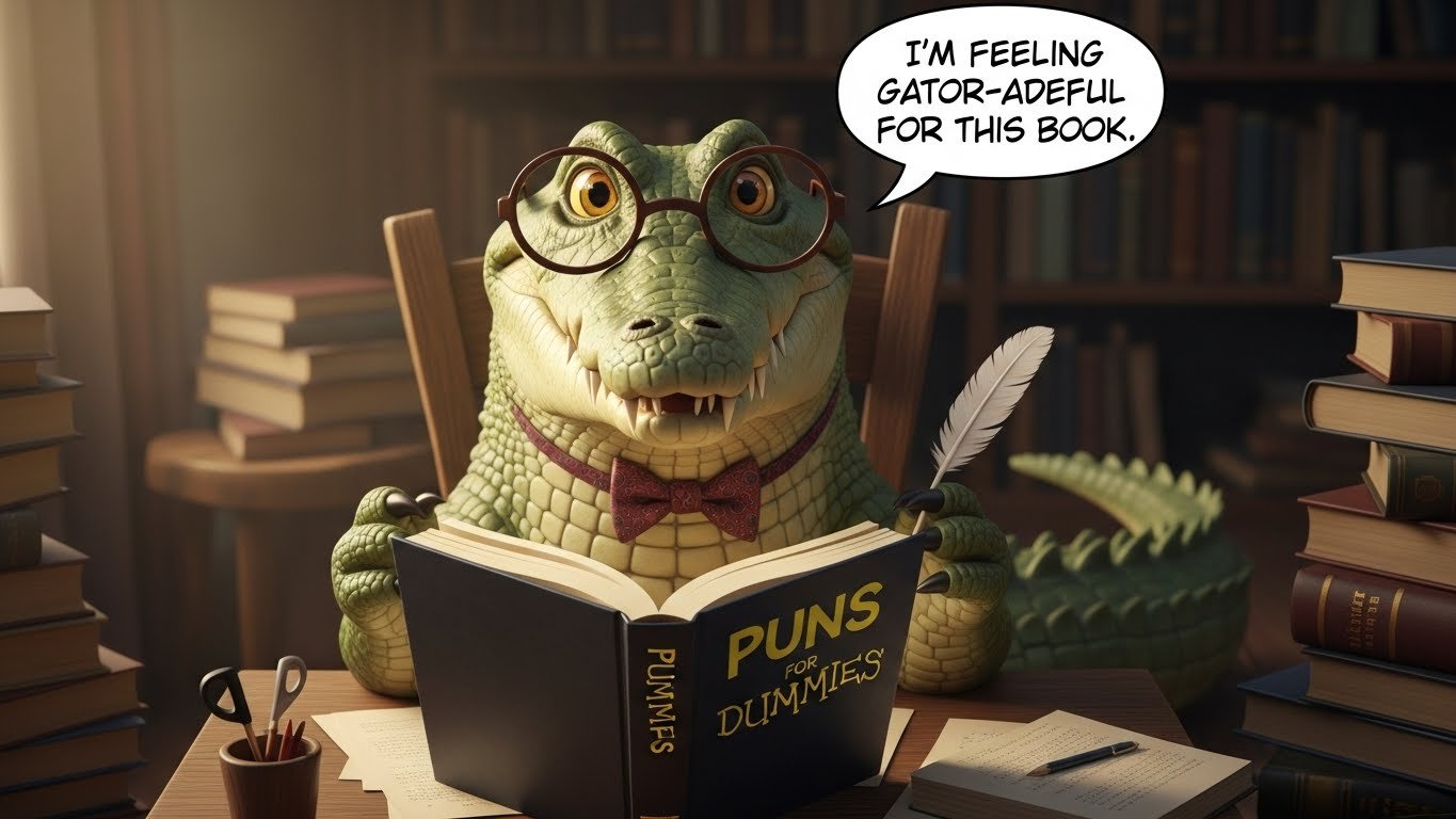 "crocodile puns"