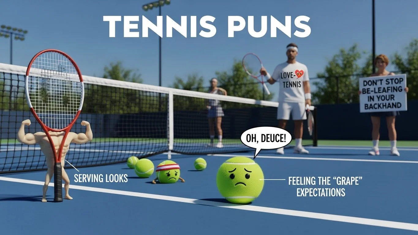Funny Tennis Puns Captions