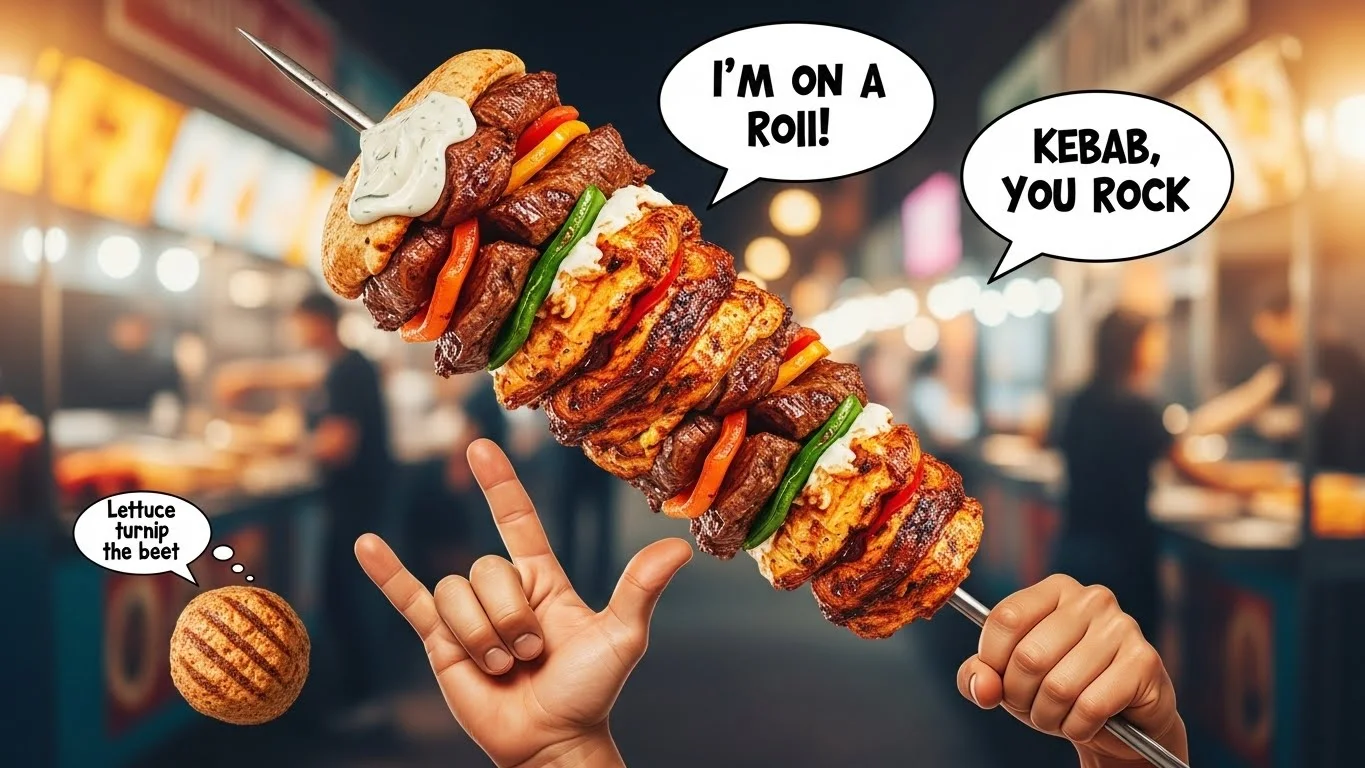 Funny Kebab Puns Captions