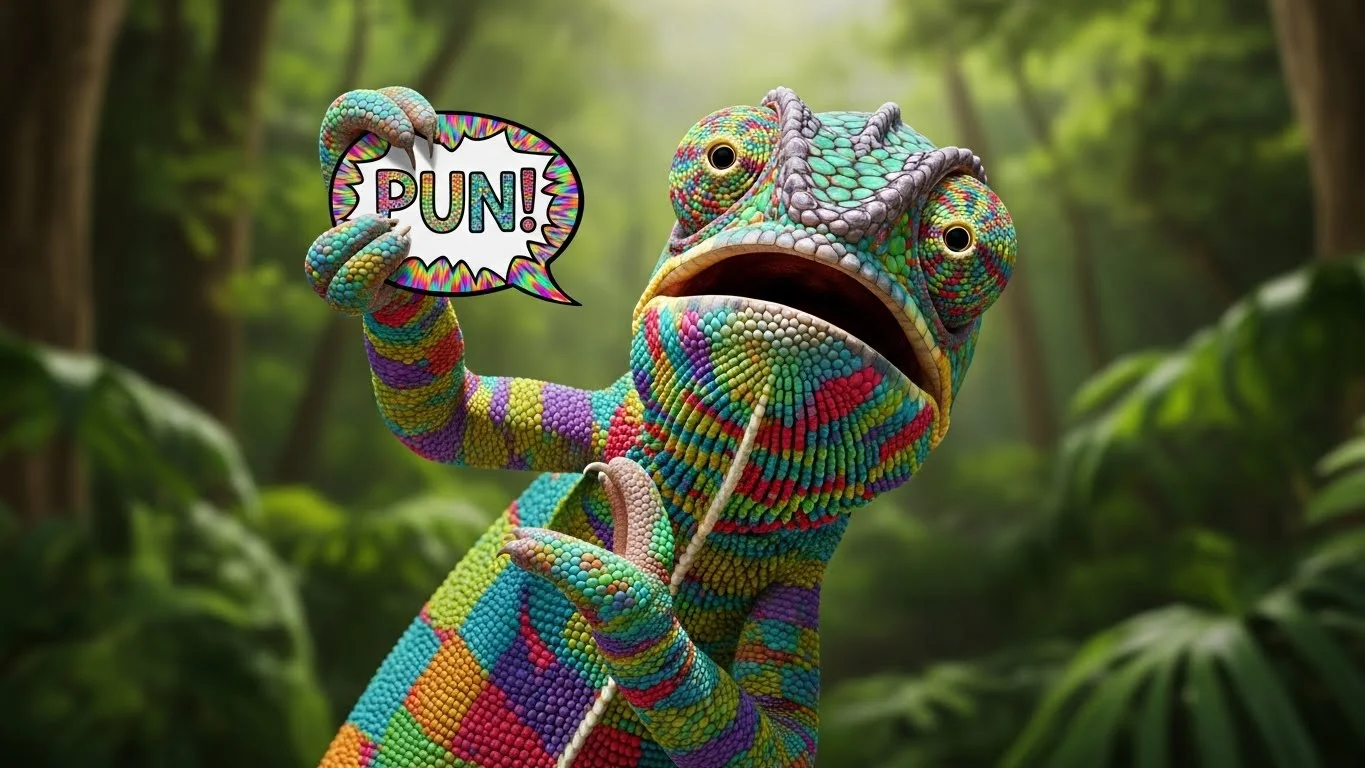 🦎 Funny Chameleon Puns Captions