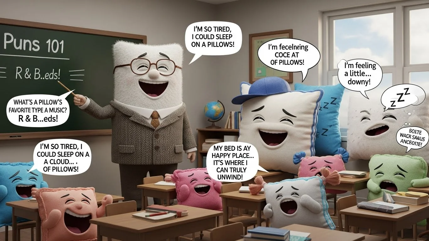 🛏️ Funny Pillow Puns Captions