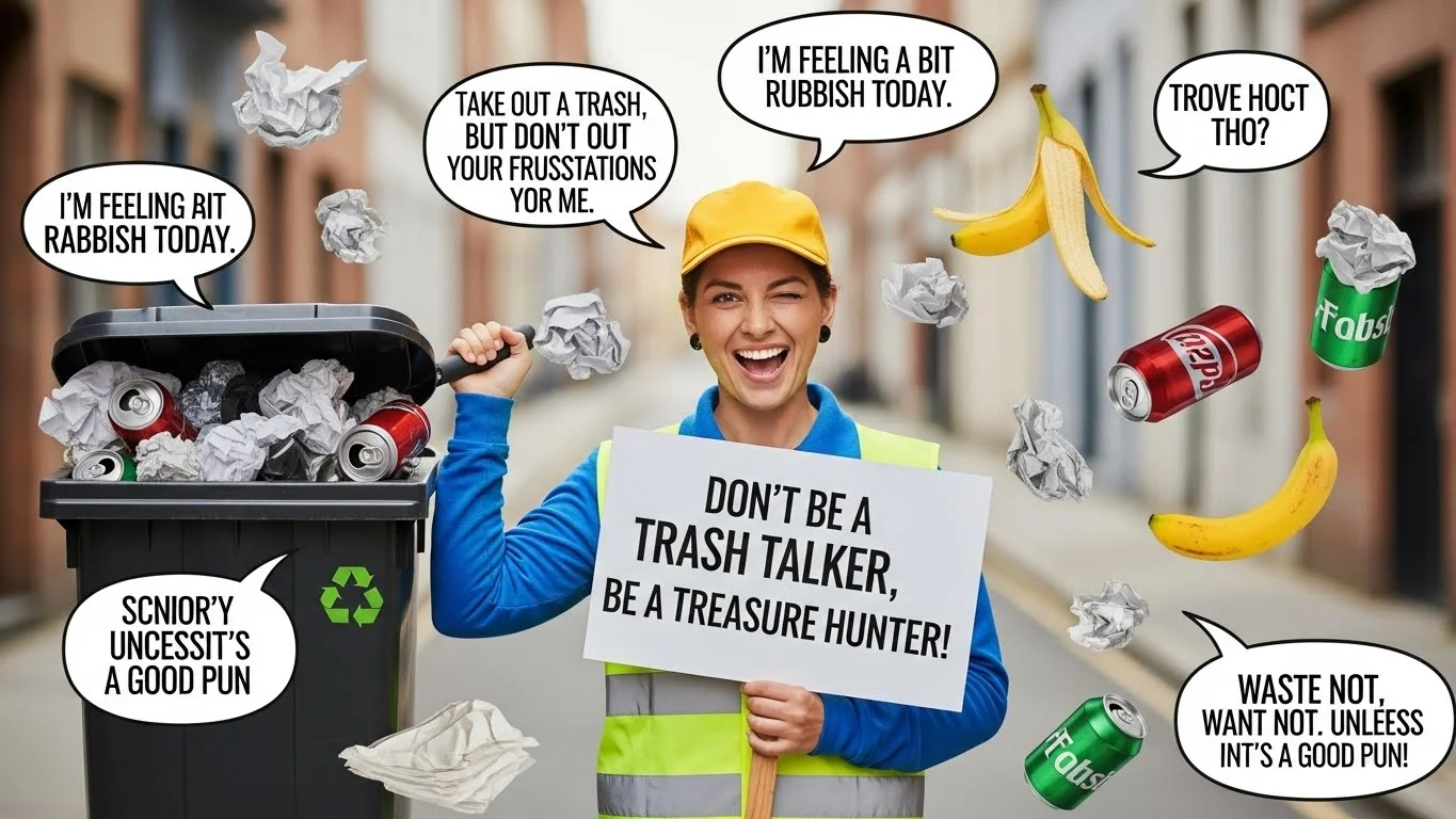 🗑️ Funny Trash Puns Captions