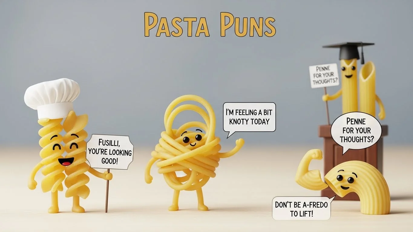 🍝 Funny Pasta Puns Captions