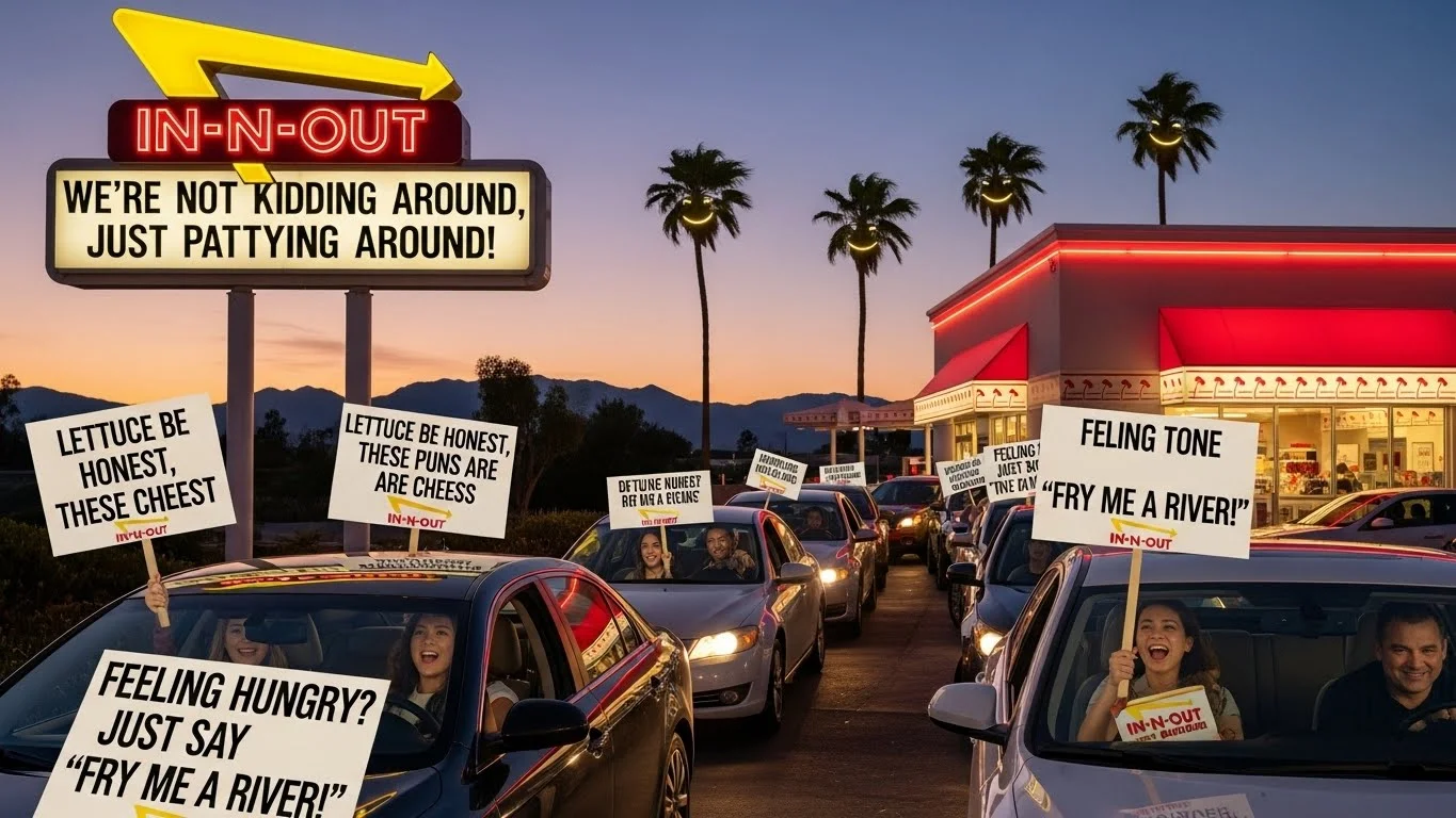 🍔 Funny In-N-Out Puns Captions