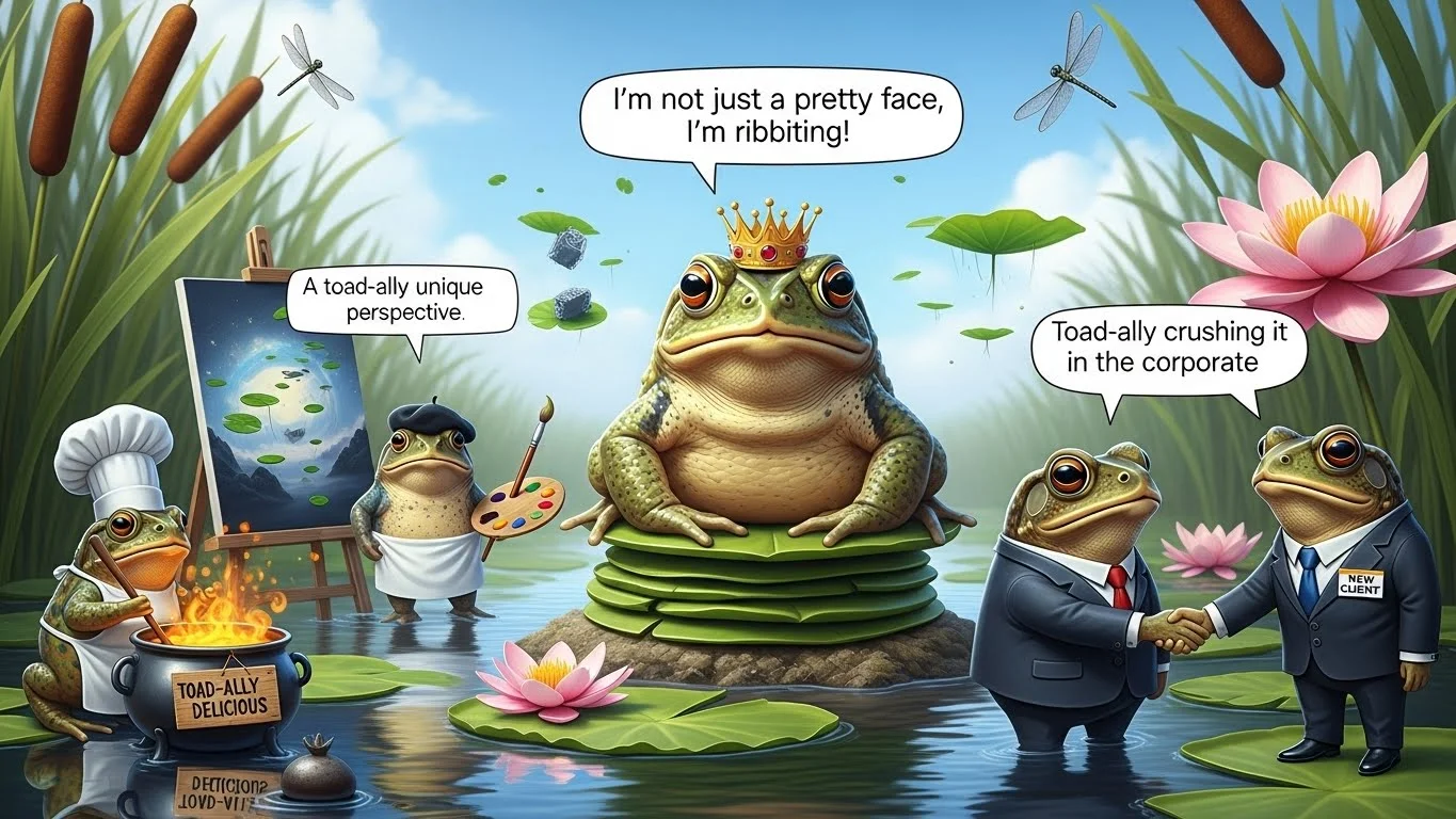 🐸 Funny Toad Puns Captions