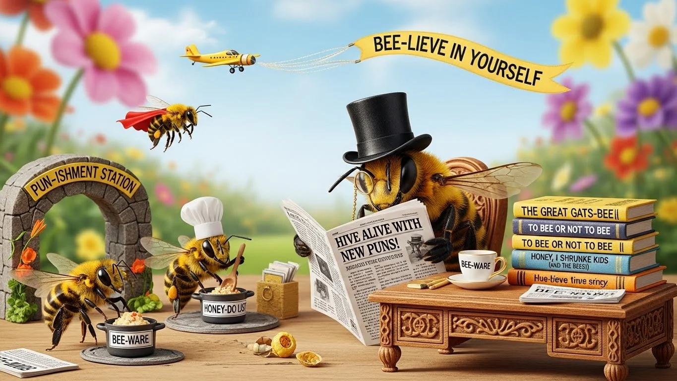 "bee puns"