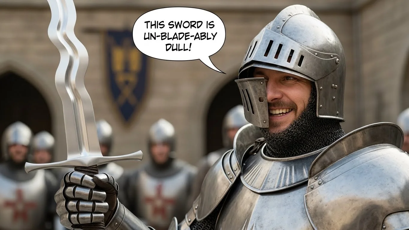 ⚔️ Funny Sword Puns Captions