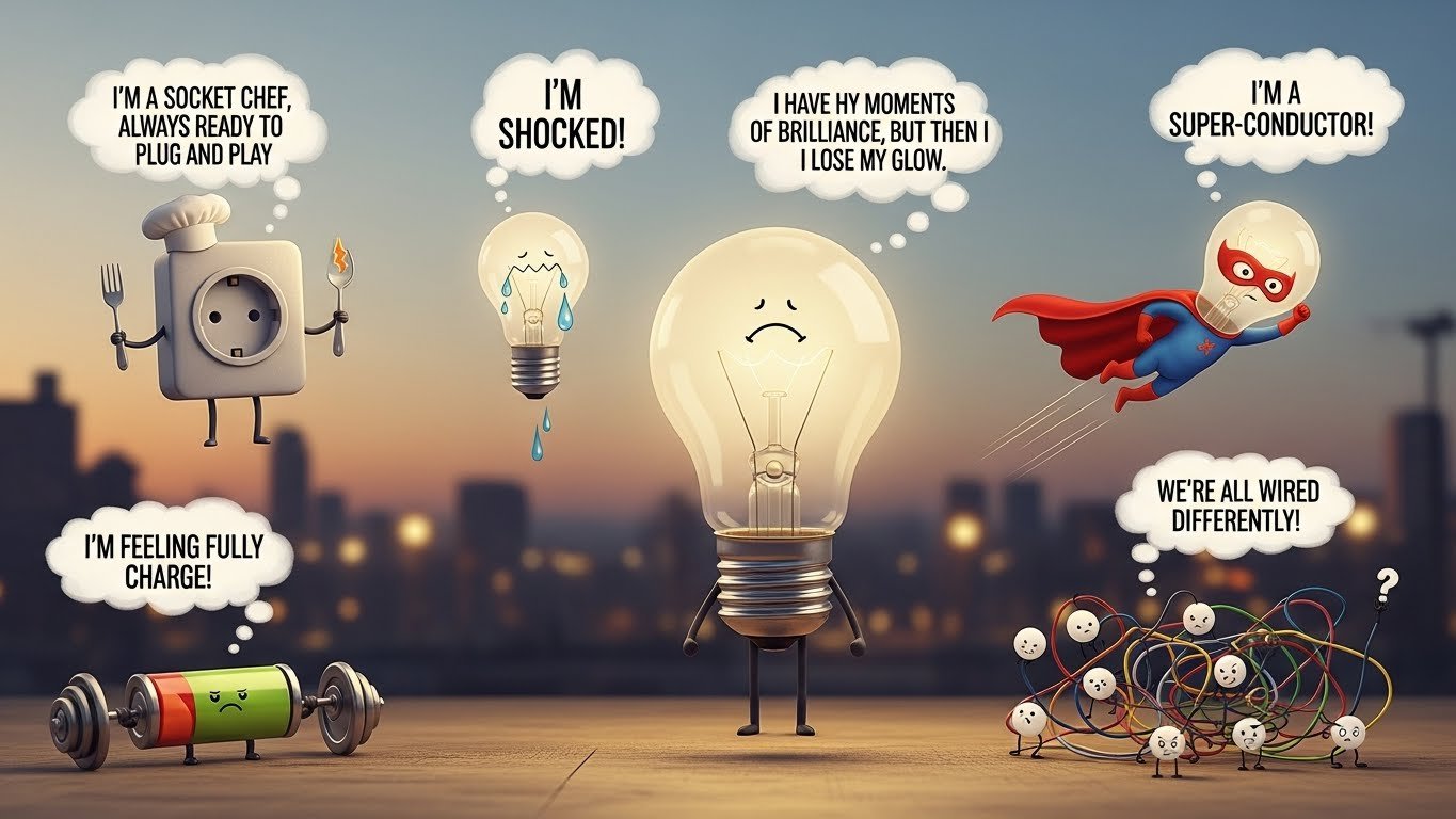 ⚡ Funny Electrical Puns Captions