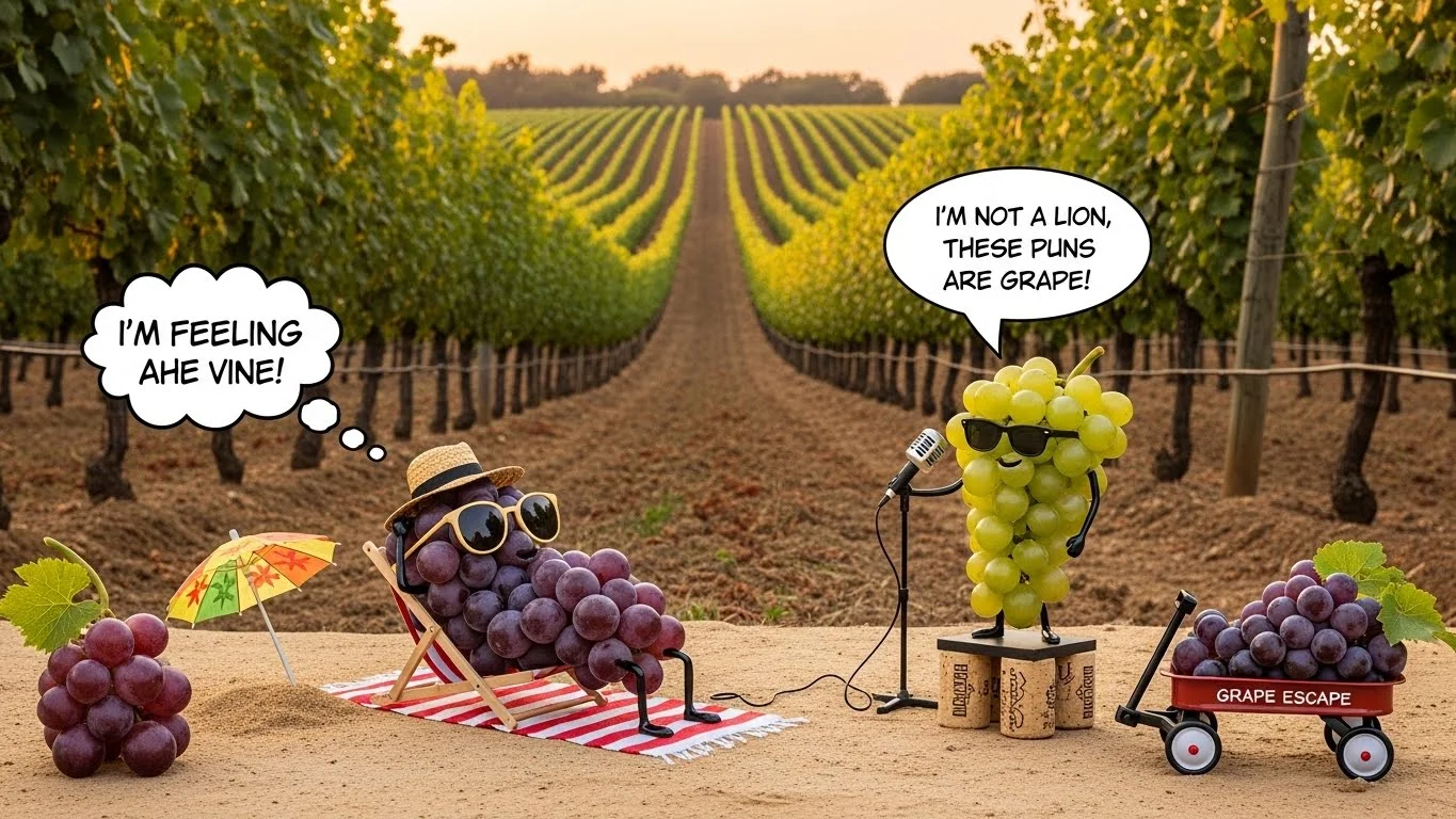 🍇 Funny Grape Puns