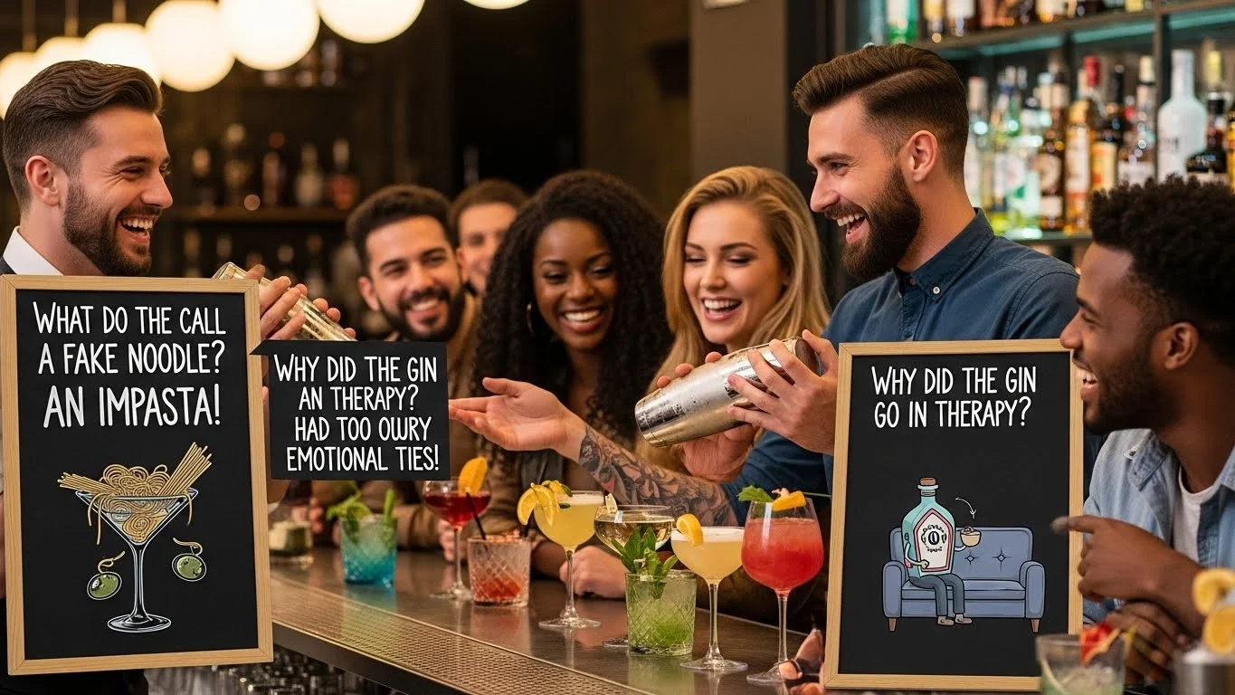 🍸 Funny Cocktail Puns Captions