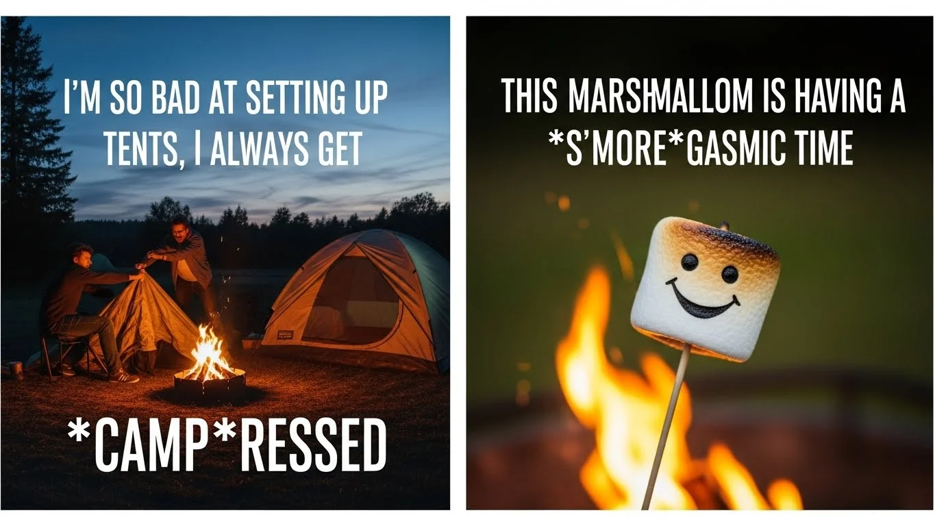 


🏕️ Funny Camping Pun