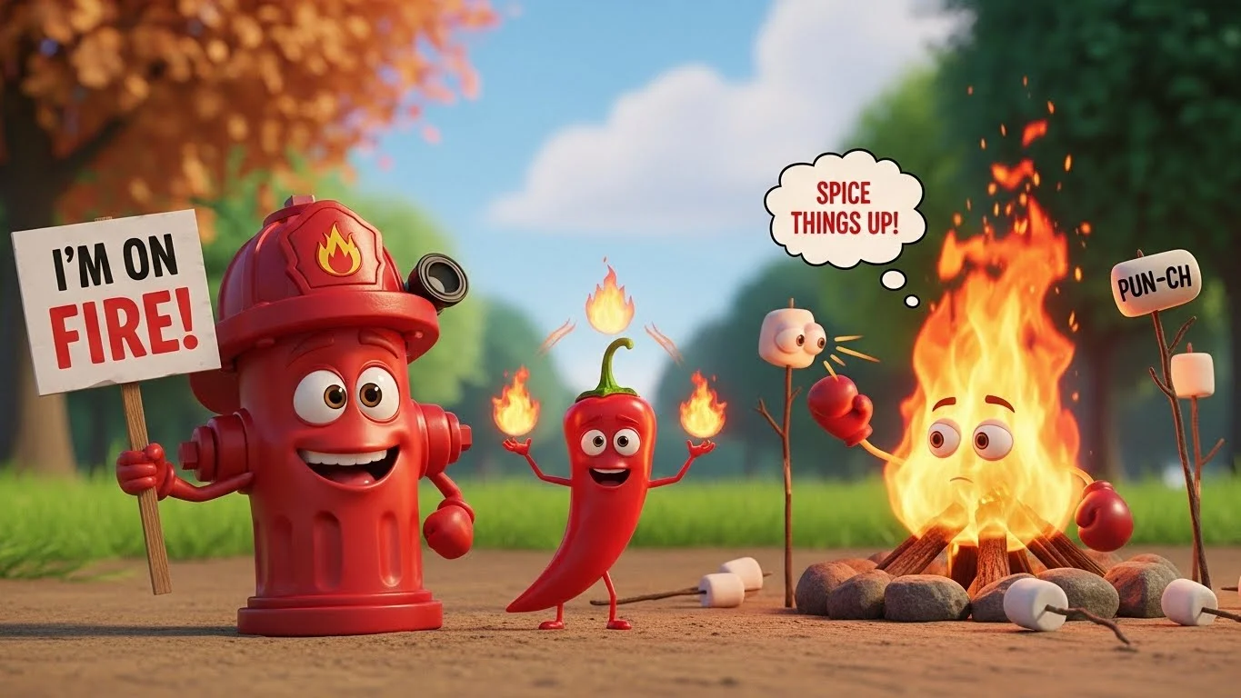 🔥 Funny Fire Puns Captions