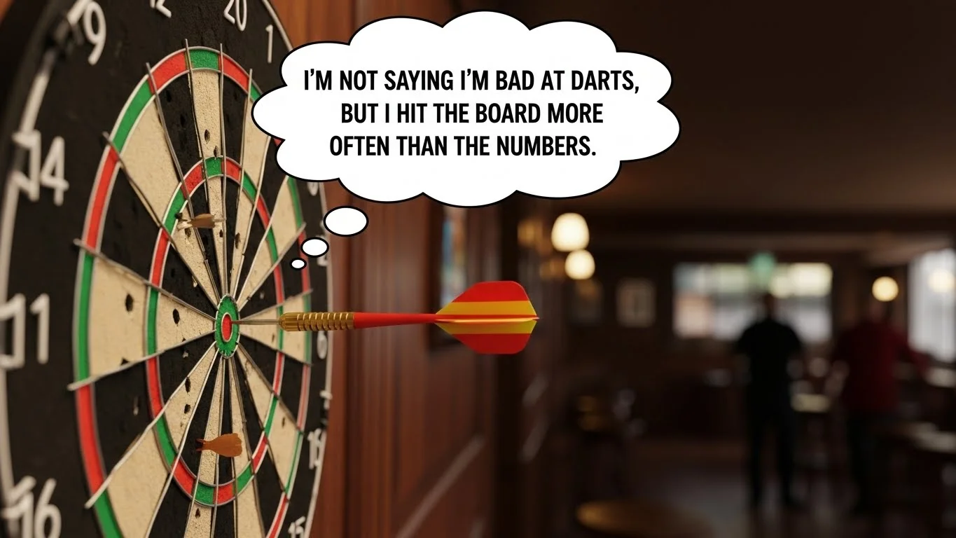 😂 Funny Dart Puns Captions