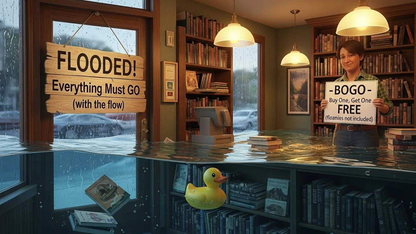 😂 Funny Flood Puns Captions