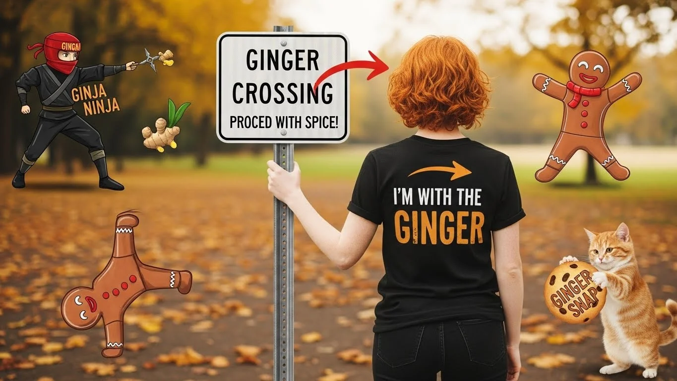 😂 Funny Ginger Puns Captions