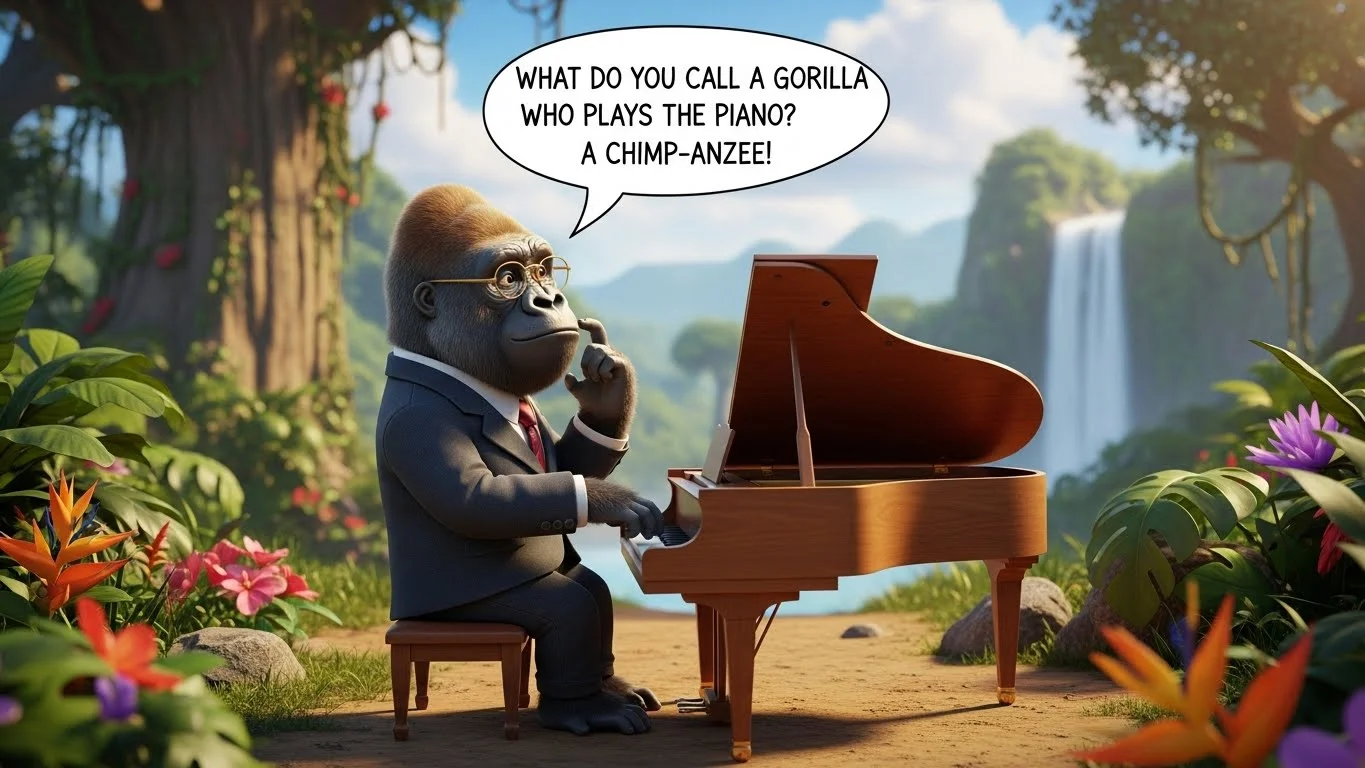 😂 Funny Gorilla Puns Captions