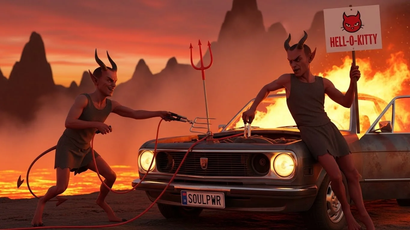 😈😂 Funny Hell Puns Captions