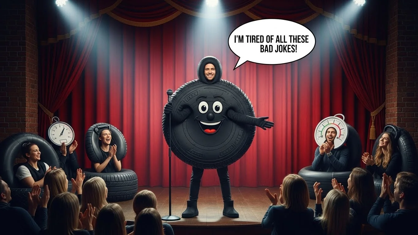 🛞 Funny Tire Puns Captions