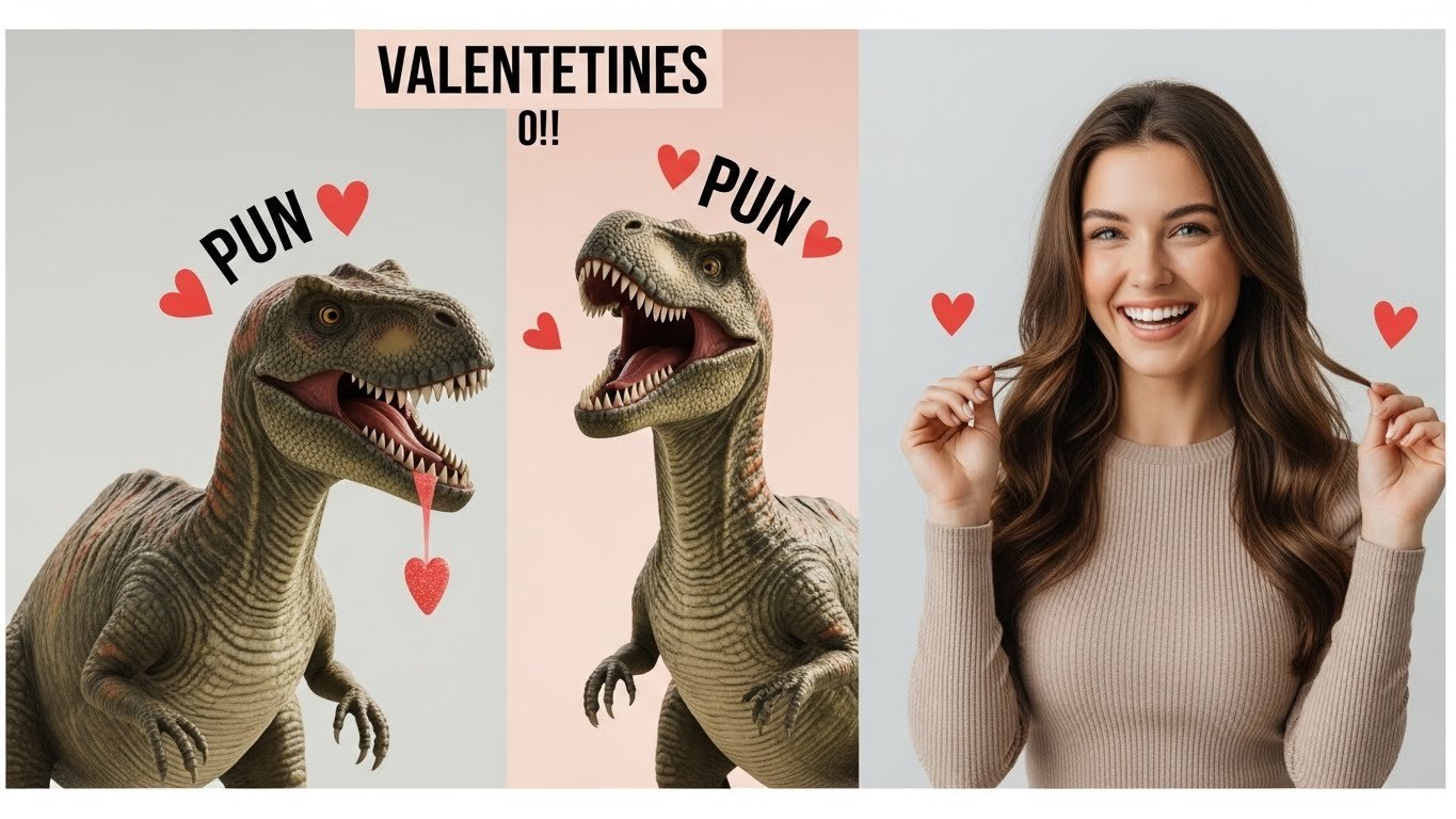 🦖 Funny Dinosaur Valentine Puns Captions