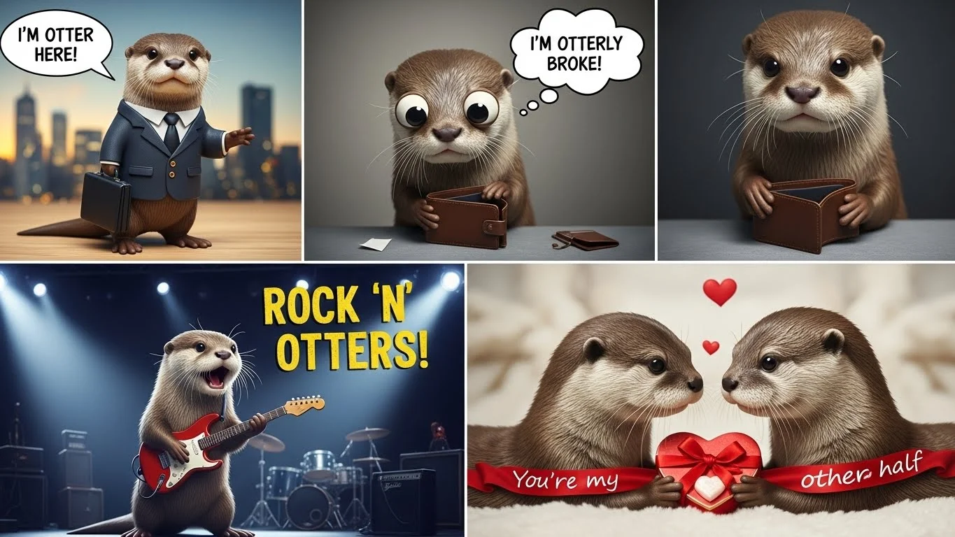 🦦 Funny Otter Puns Captions 📸