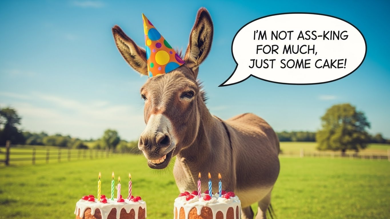 🫏 Funny Donkey Puns Captions 📸