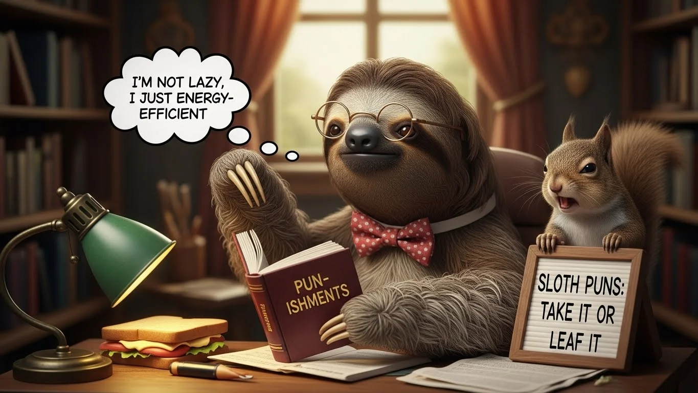 🦥 Funny Sloth Puns