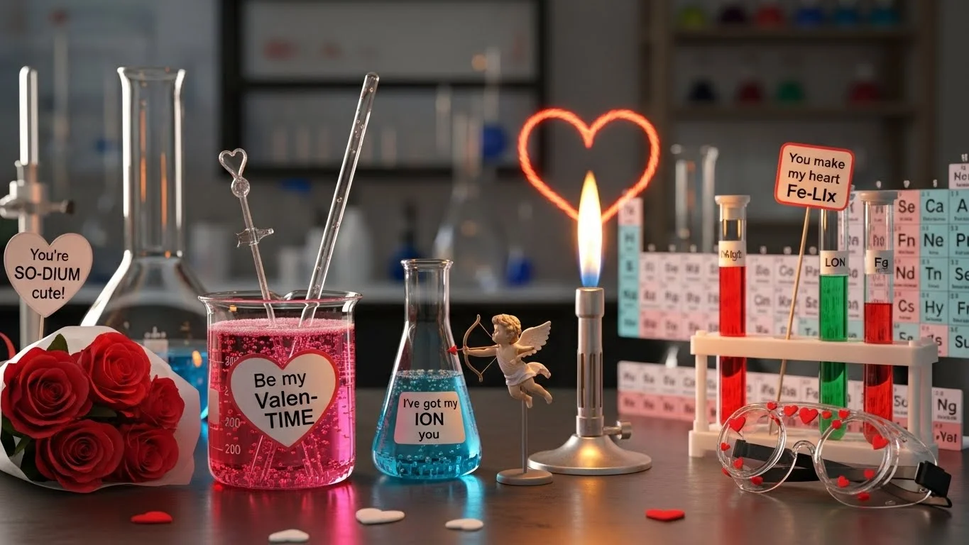 🧪 Classic Chemistry Valentine’s Puns